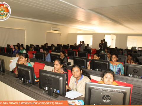 A FIVE DAY ORACLE WORKSHOP (CSE-DEPT) DAY-4