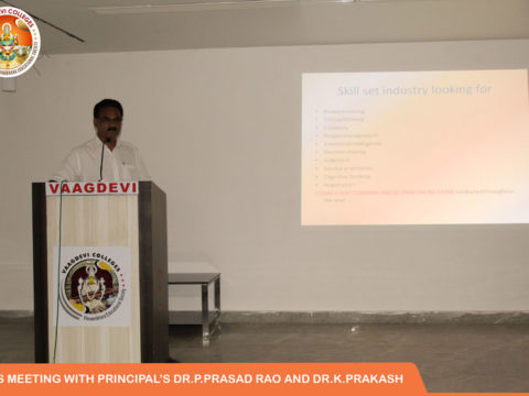 CR'S MEETING WITH PRINCIPAL'S DR.P.PRASAD RAO AND DR.K.PRAKASH