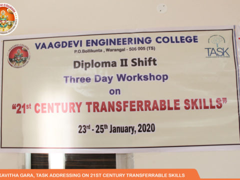 MS. KAVITHA GARA, TASK ADDRESSING ON 21ST CENTURY TRANSFERRABLE SKILLS