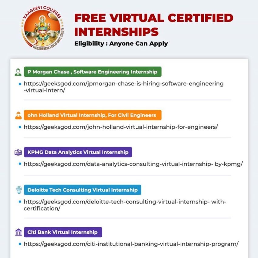 FREE VIRTUAL CERTIFIED INTERNSHIPS